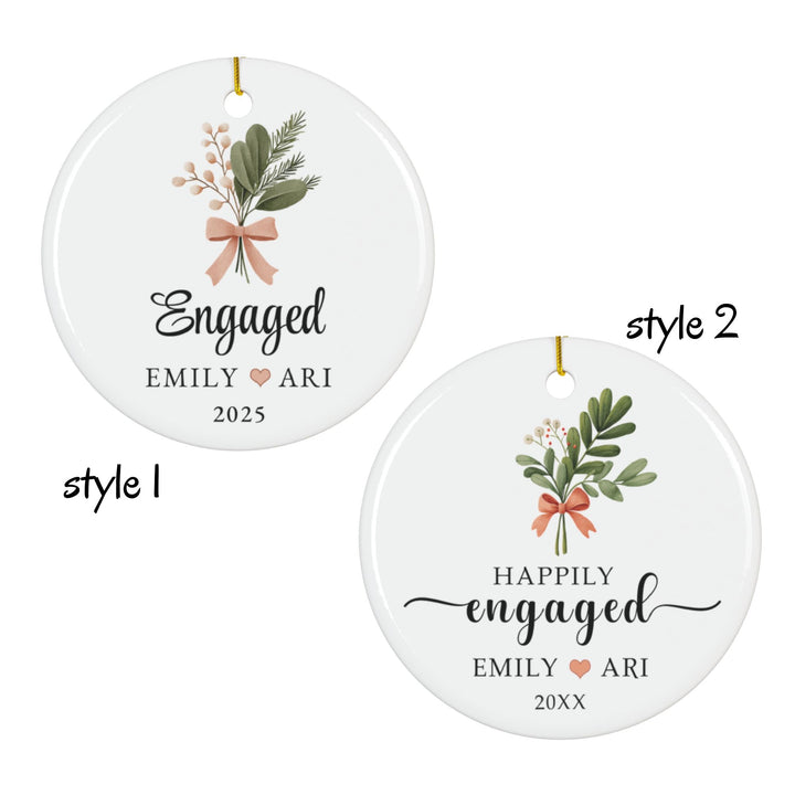 Personalized Christmas Ornament: Engaged Christmas