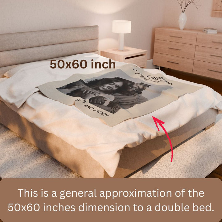 Personalized  Plush Blanket - Love Laughter