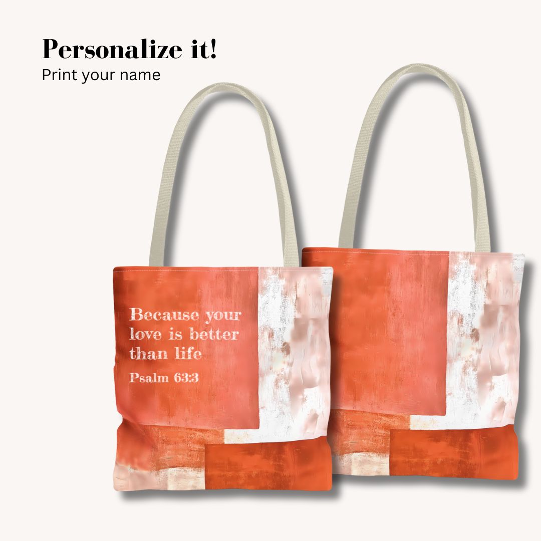 Abstract Print Tote Bag -   Abstract Orange