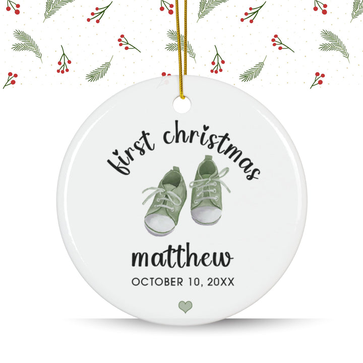 Personalized Christmas Ornament: Baby Shoes