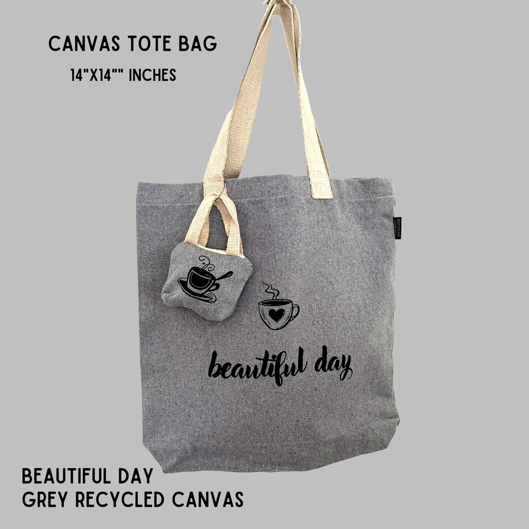 Canvas Tote With Small Purse Collection