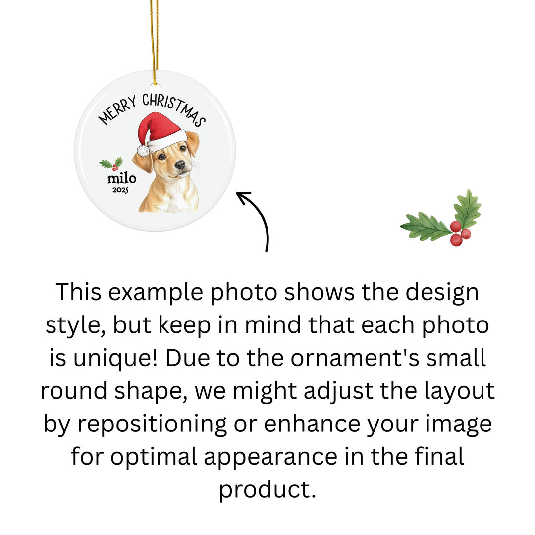 Personalized Pet Photo Christmas Ornament: Pet Adoption Ornament