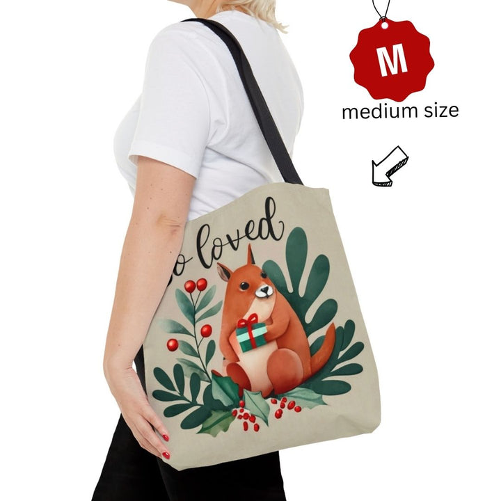 So Loved Squirrel Holiday Tote Bag Personalized