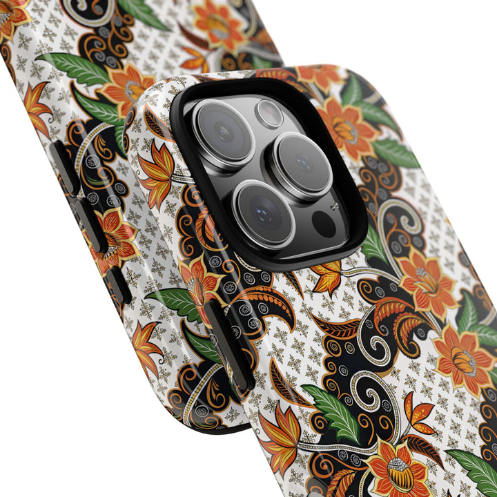 Modern Batik Pattern Tough Phone Cases Personalizable - Flower 2