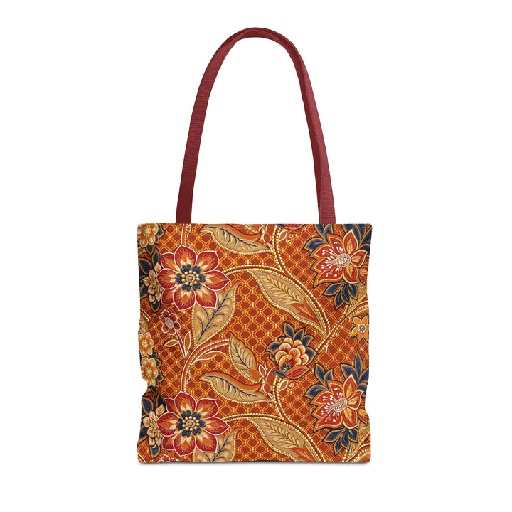 Modern Batik Print Tote Bag -  Orange 2