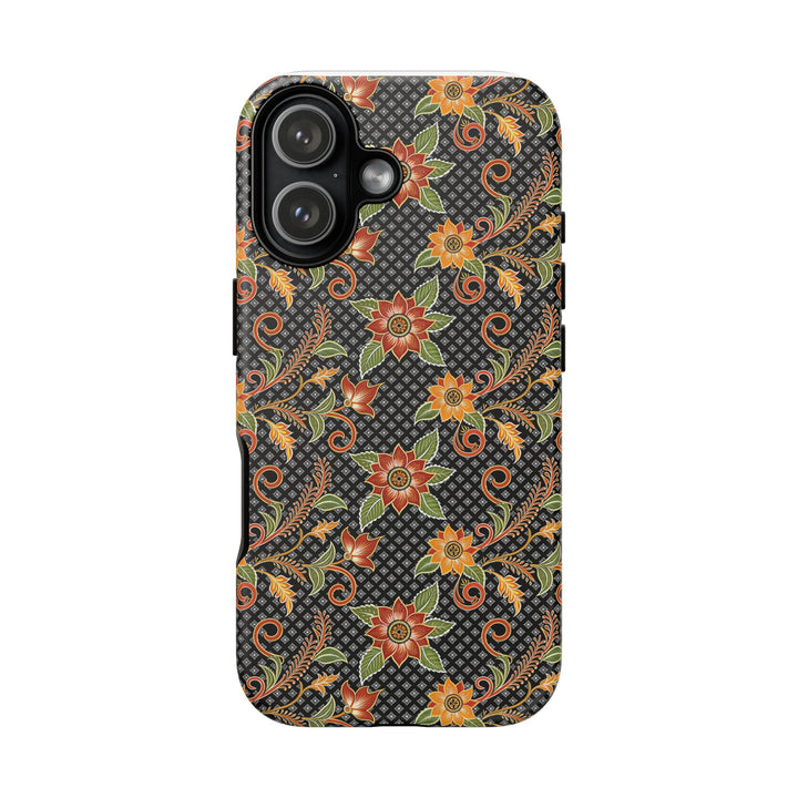 Modern Batik Pattern Tough Phone Cases Personalizable - Flower 3