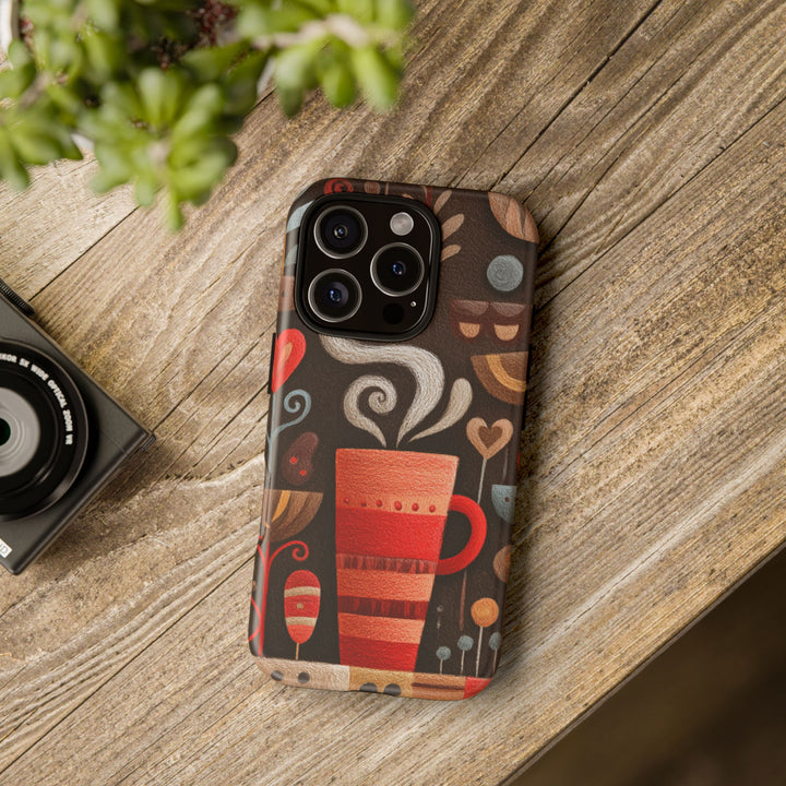 Tough Phone Case - Abstract Coffee 1