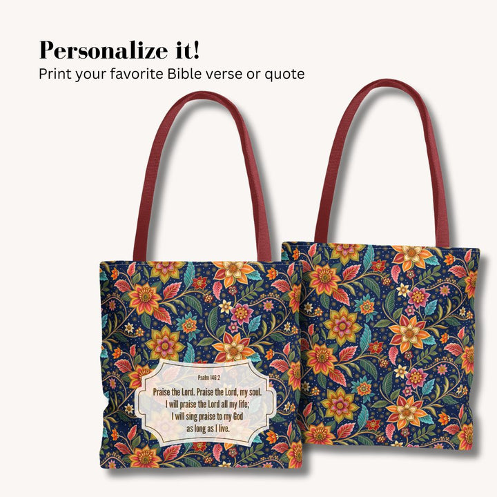Batik Print Tote Bag -  Batik Flower 10