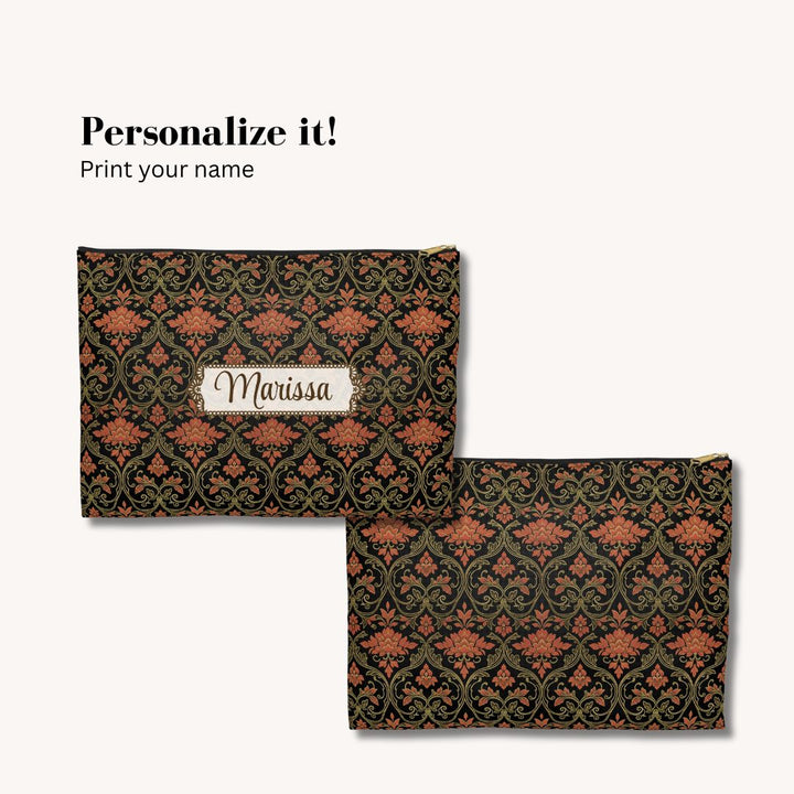 Batik Print Makeup And Accessory Pouch -  Traditional Pattern 12