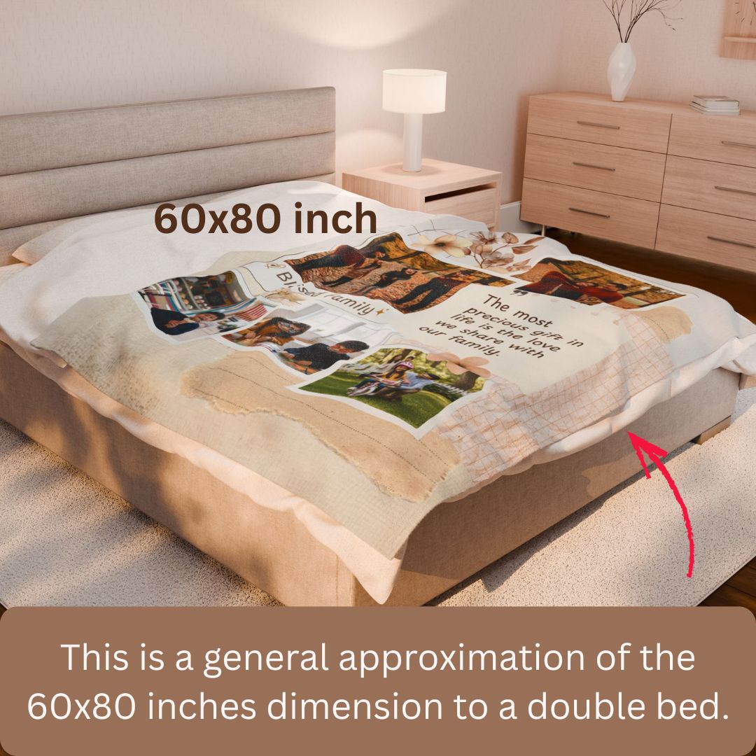 Personalized  Plush Blanket - Family 1