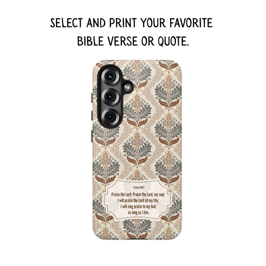 Modern Batik Pattern Tough Phone Cases Personalizable - Toile 1