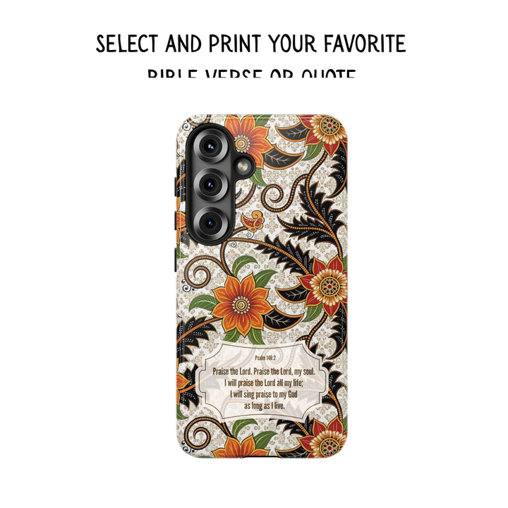 Modern Batik Pattern Tough Phone Cases Personalizable - Aesthetic Floral 2