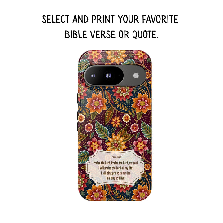 Modern Batik Pattern Tough Phone Cases Personalizable - Flower 14