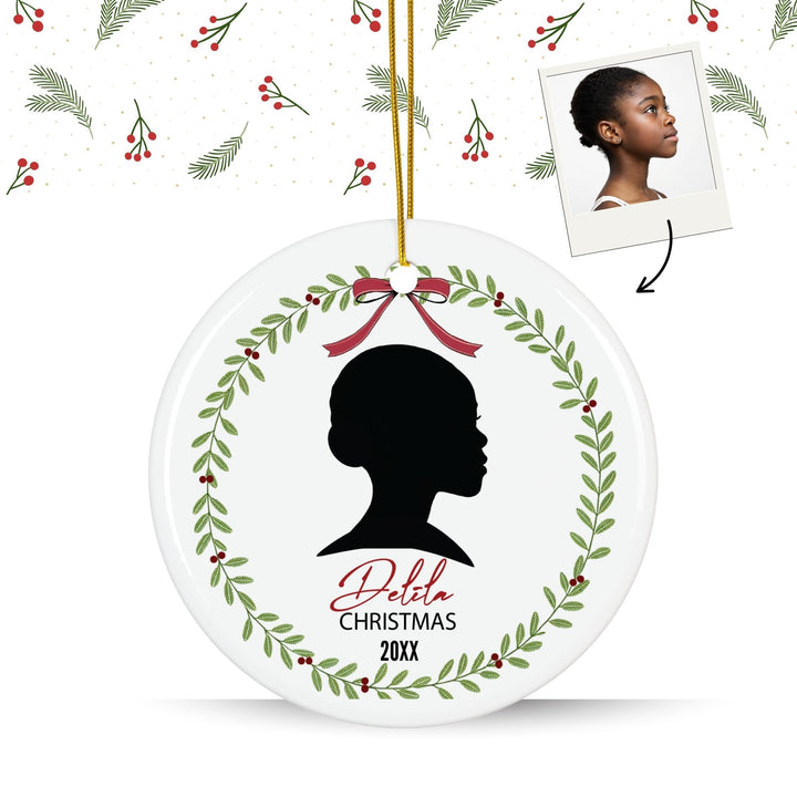 Personalized Photo Christmas Ornament: Children's Silhouette Ornament