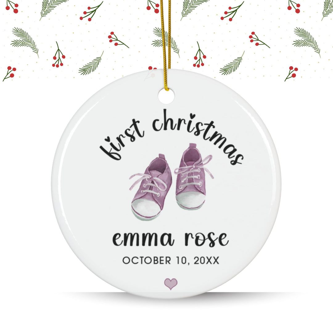 Personalized Christmas Ornament: Baby Shoes