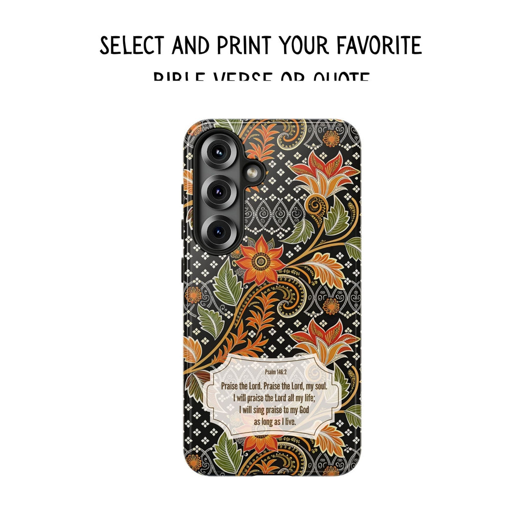 Modern Batik Pattern Tough Phone Cases Personalizable - Aesthetic Floral 3