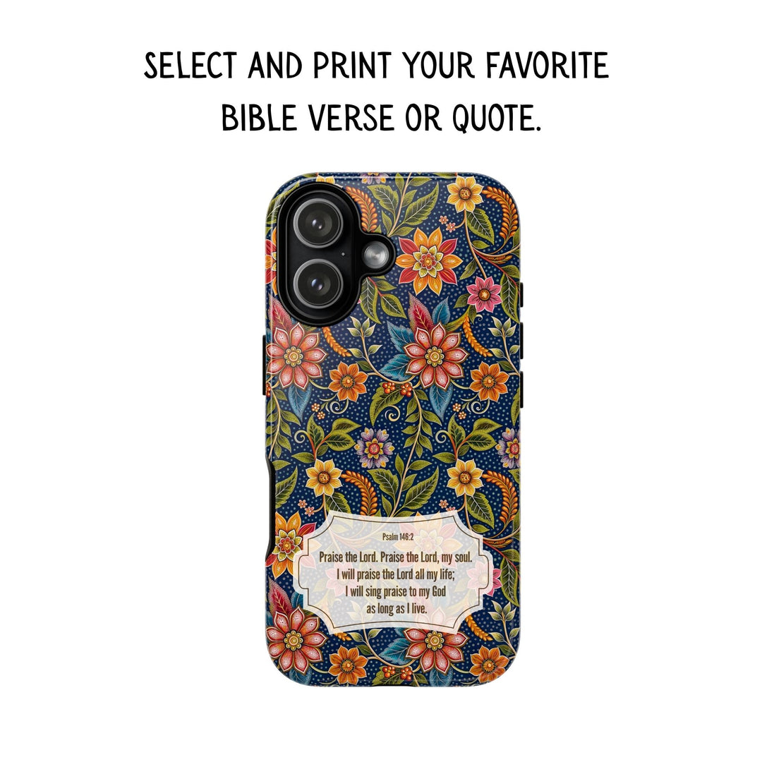 Modern Batik Pattern Tough Phone Cases Personalizable - Flower 6