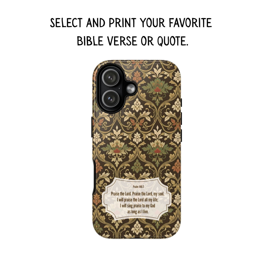 Traditional Batik Pattern Tough Phone Cases Personalizable - Elegant Floral