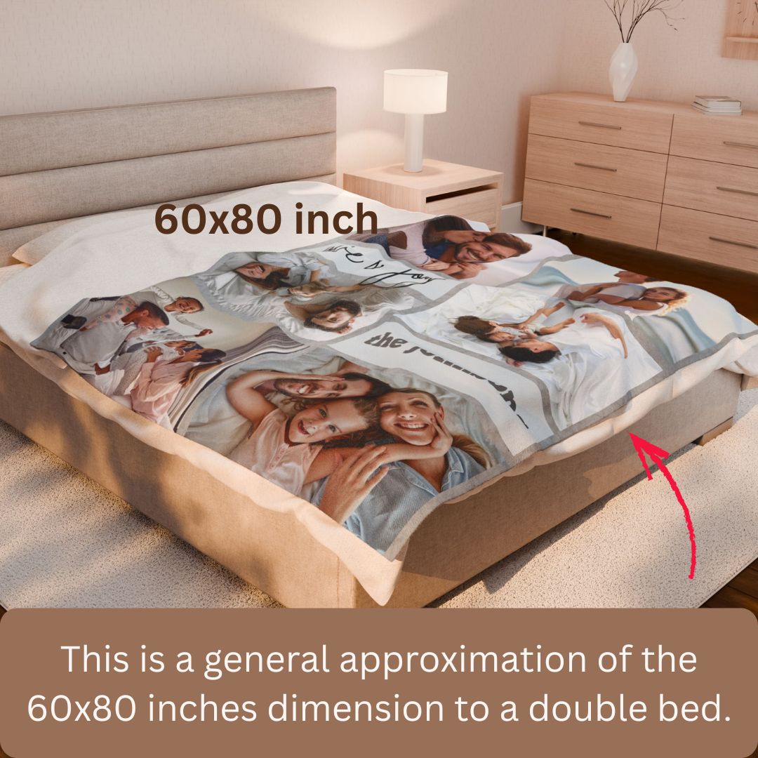 Personalized  Plush Blanket - Love And Joy