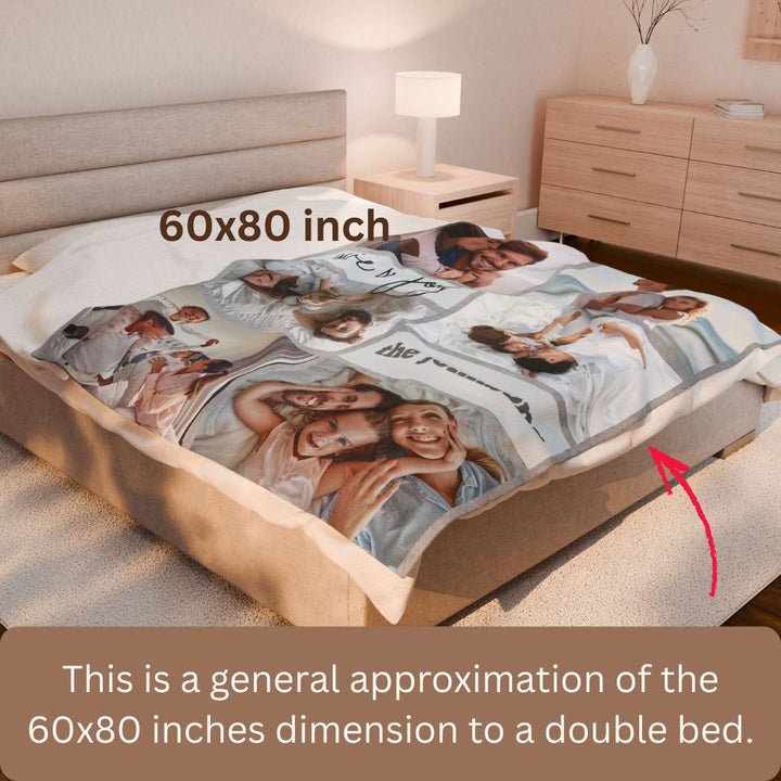 Personalized  Plush Blanket - Love And Joy