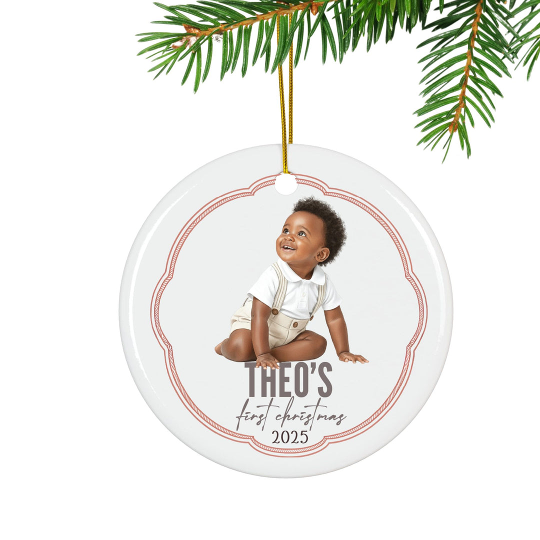 Personalized Photo Christmas Ornament: First Baby Ornament