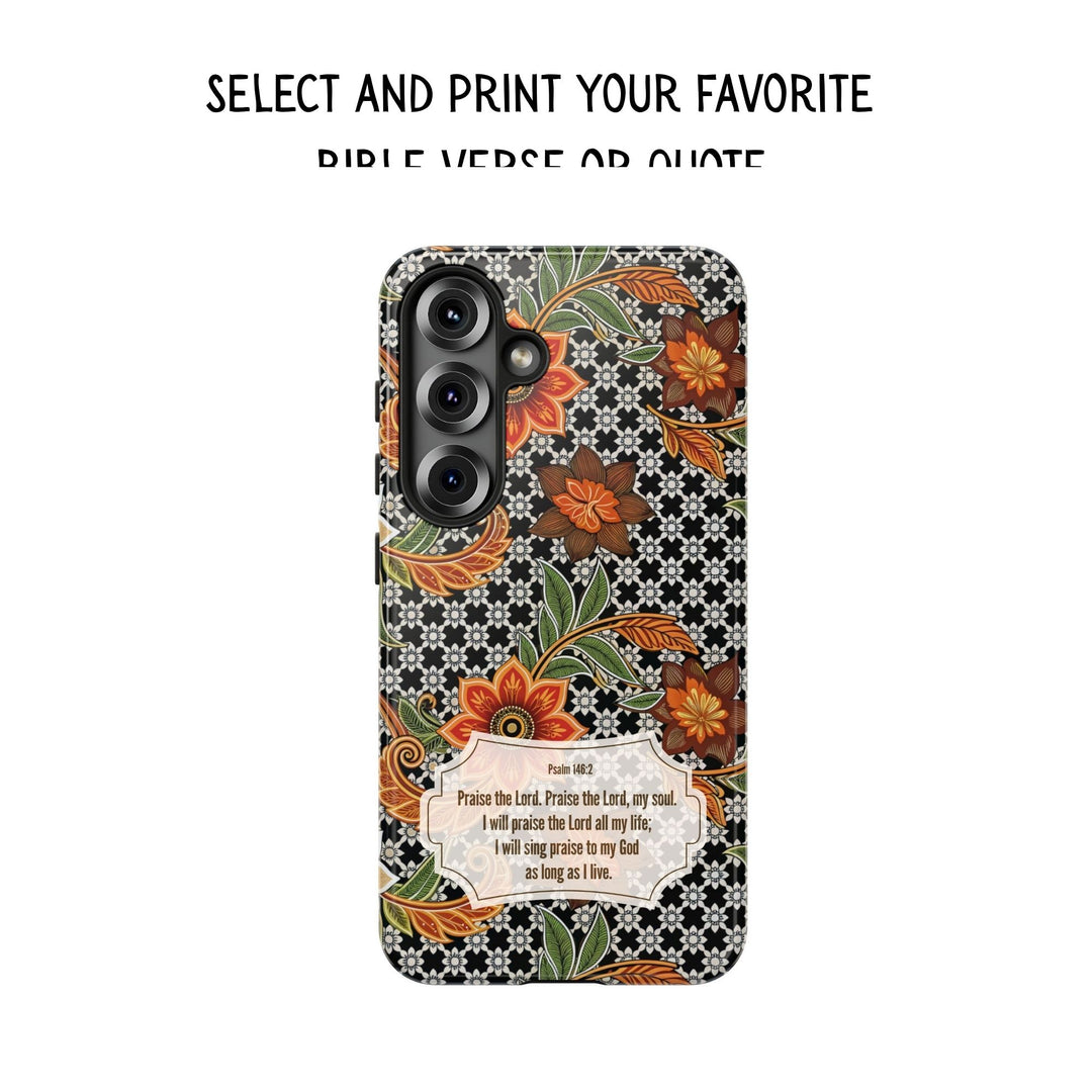 Modern Batik Pattern Tough Phone Cases Personalizable - Aesthetic Floral 4