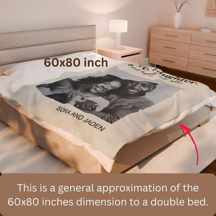 Personalized  Plush Blanket - Love Laughter