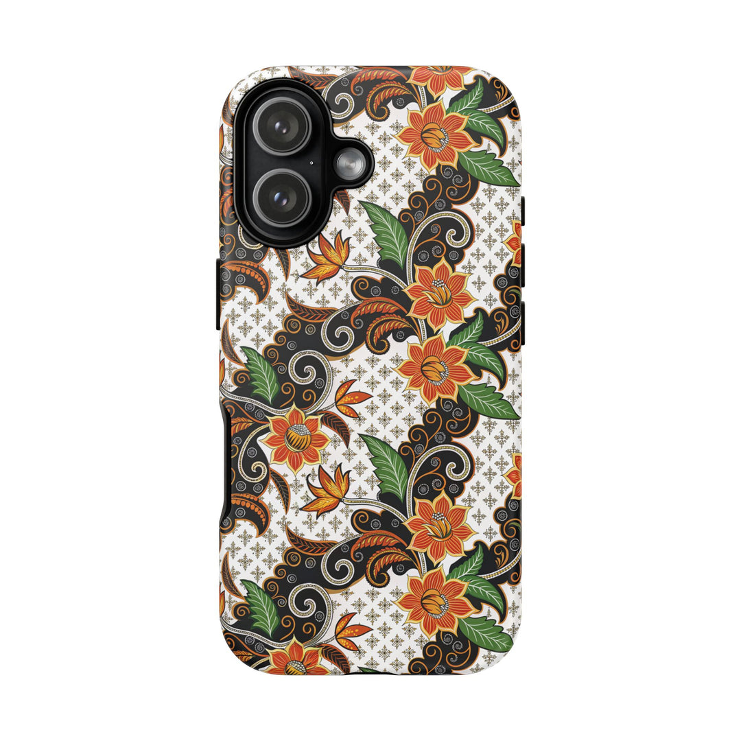 Modern Batik Pattern Tough Phone Cases Personalizable - Flower 2