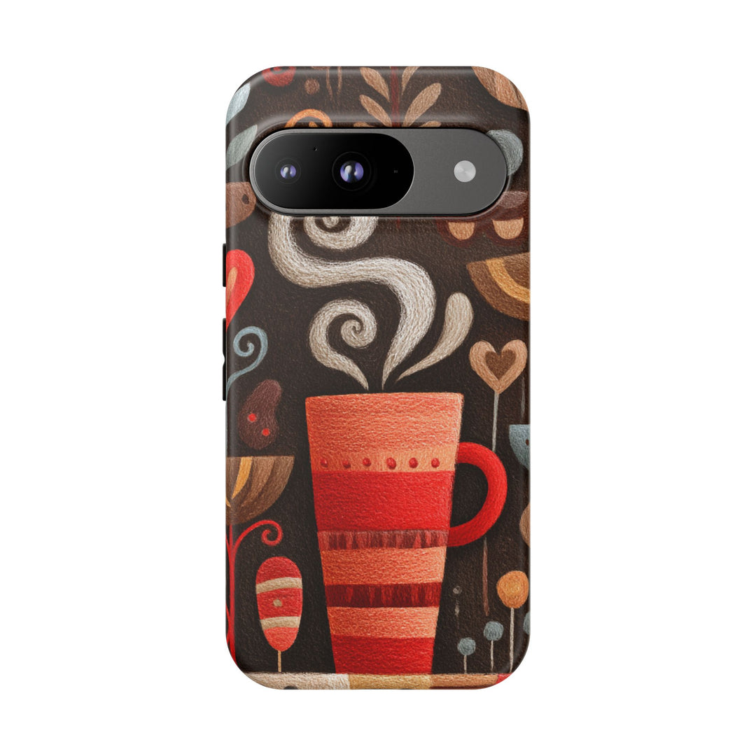 Tough Phone Case - Abstract Coffee 1
