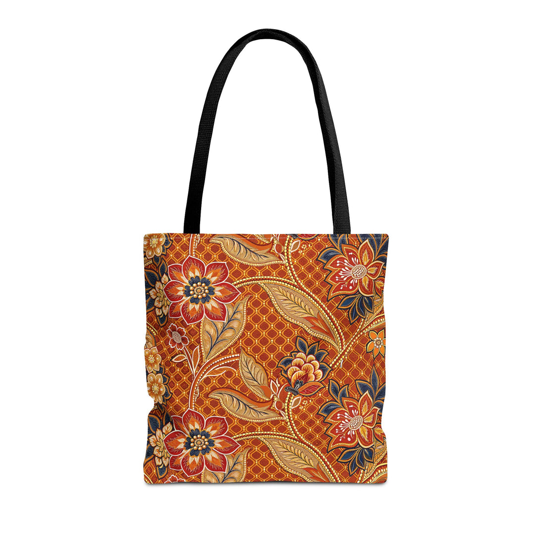 Modern Batik Print Tote Bag -  Orange 2