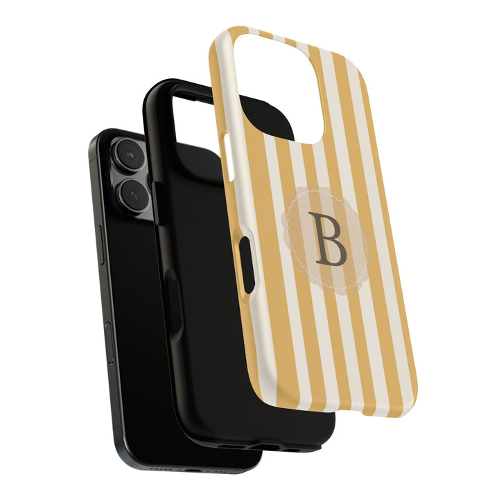 Personalized Tough Phone Case Yellow Stripe