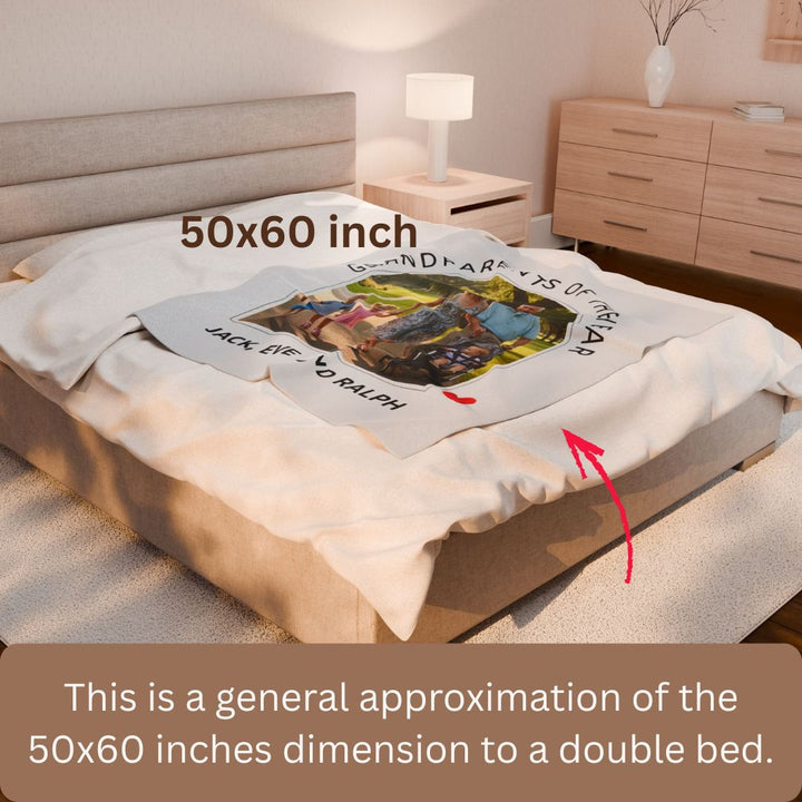 Personalized  Plush Blanket - Grandparents Of The Year