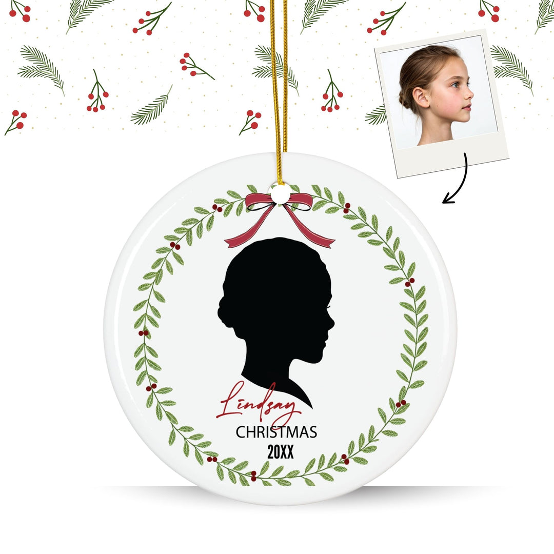 Personalized Photo Christmas Ornament: Children's Silhouette Ornament