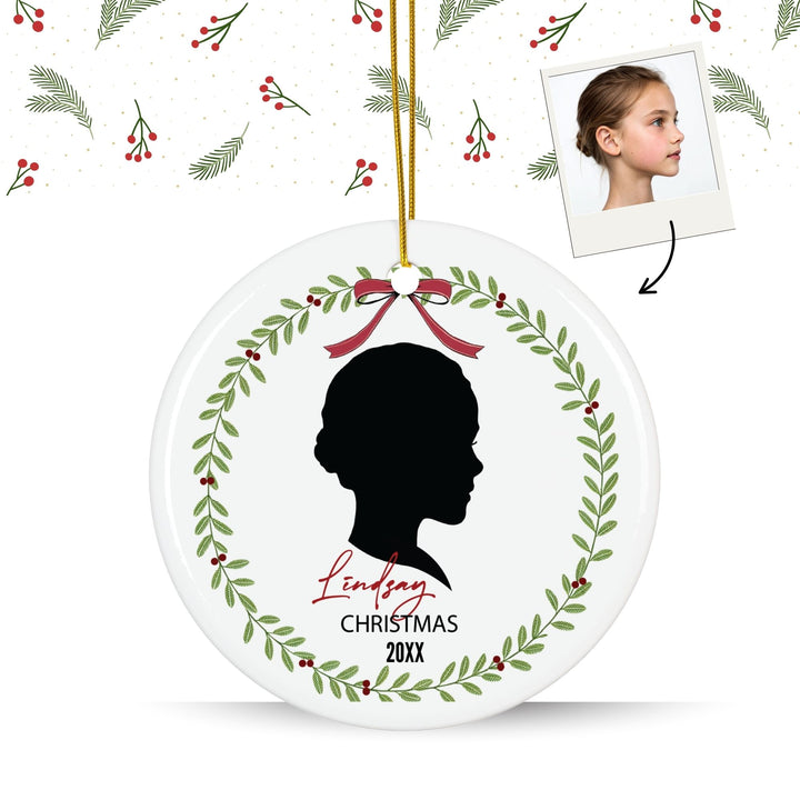 Personalized Photo Christmas Ornament: Children's Silhouette Ornament