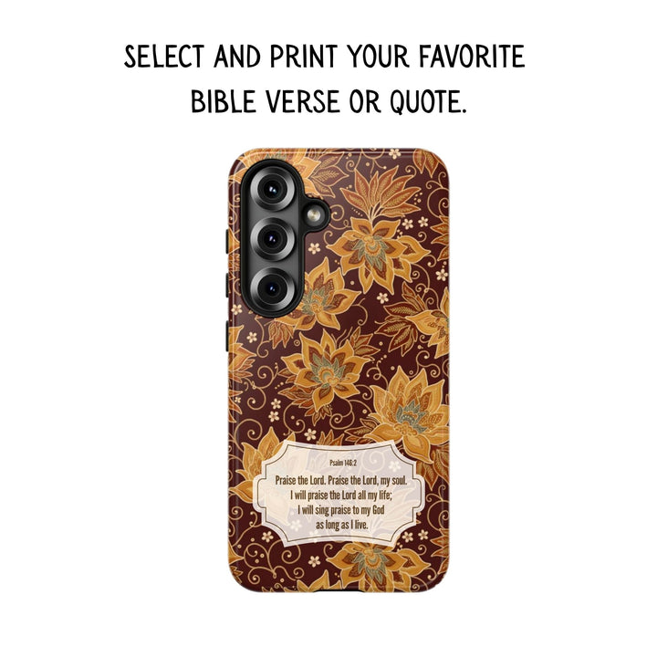 Traditional Batik Pattern Tough Phone Cases Personalizable - Flower Design 1