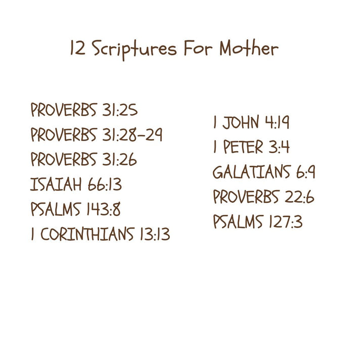 12 Mother's Day Bible Scriptures On Mini Easel