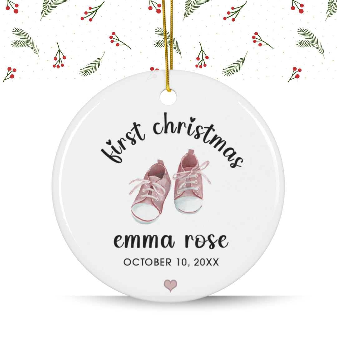 Personalized Christmas Ornament: Baby Shoes