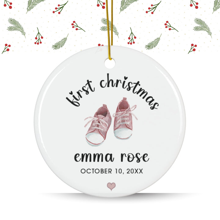 Personalized Christmas Ornament: Baby Shoes