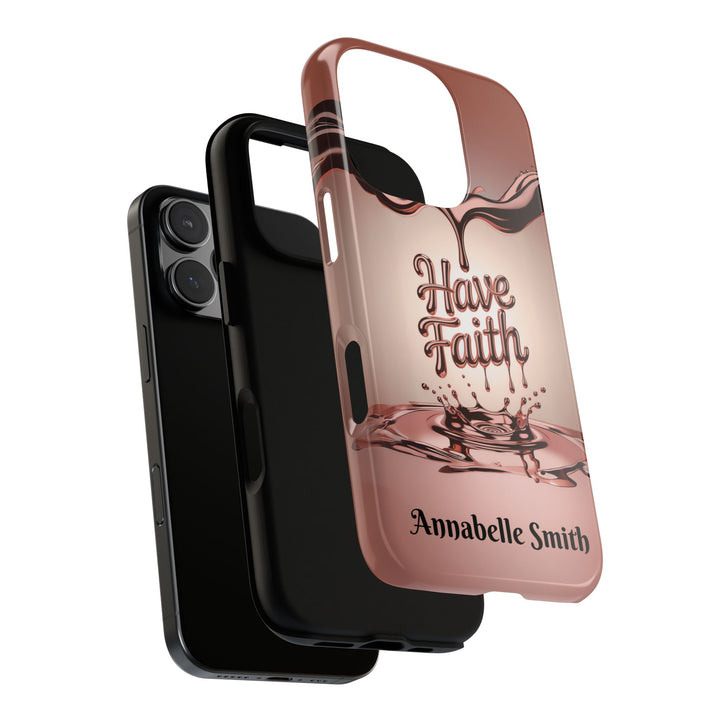 Personalized Rose Gold Faith Inspired Tough Phone Case