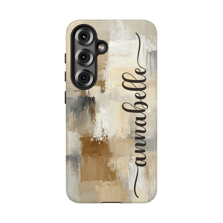Personalized Tough Phone Case, iPhone, Samsung, Pixel, Abstract  Grey
