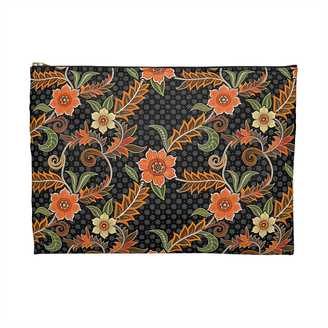 Batik Print Makeup And Accessory Pouch -  Aesthetic Floral 1