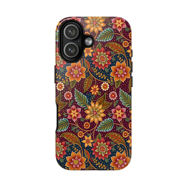 Modern Batik Pattern Tough Phone Cases Personalizable - Flower 14