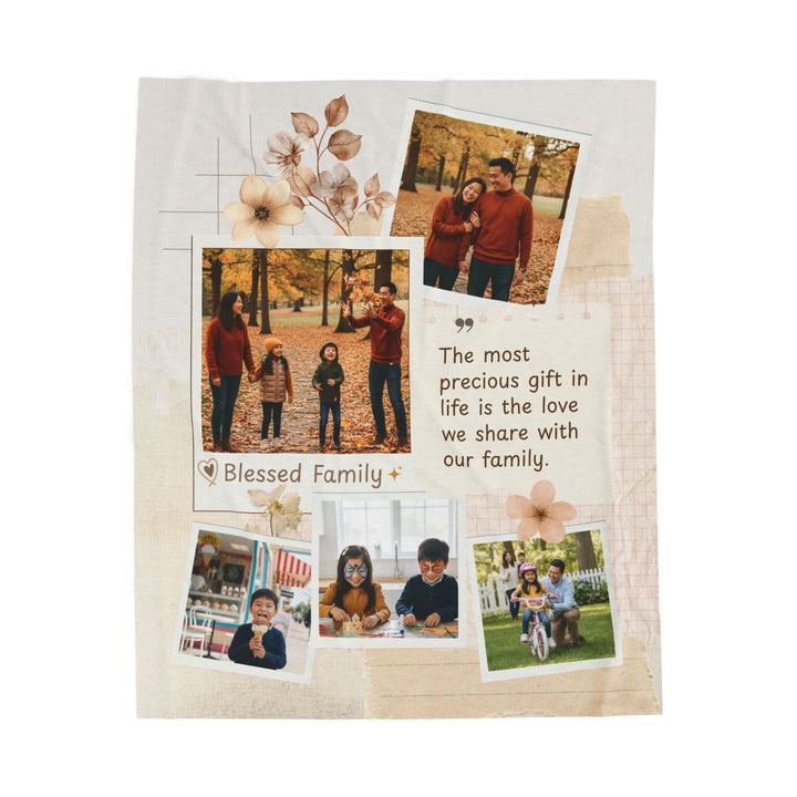 Personalized  Plush Blanket - Family 1