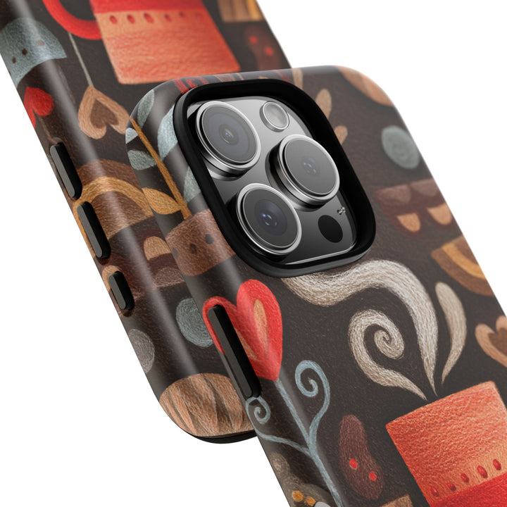 Tough Phone Case - Abstract Coffee 1