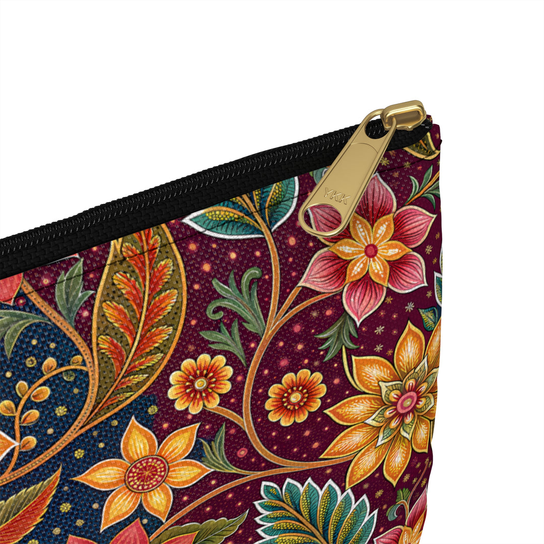 Batik Print Makeup And Accessory Pouch - Batik Flower 14