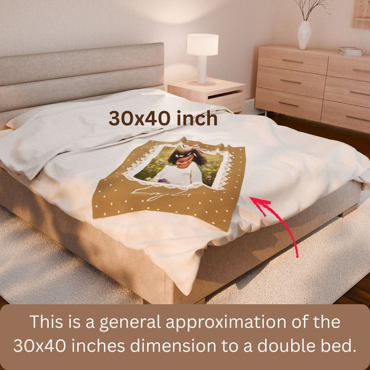 Personalized  Plush Blanket - Girly Frame