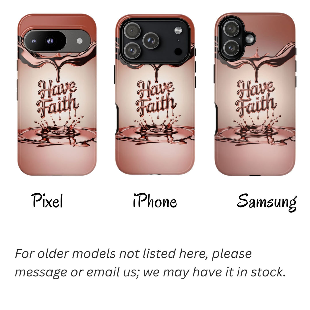 Personalized Rose Gold Faith Inspired Tough Phone Case