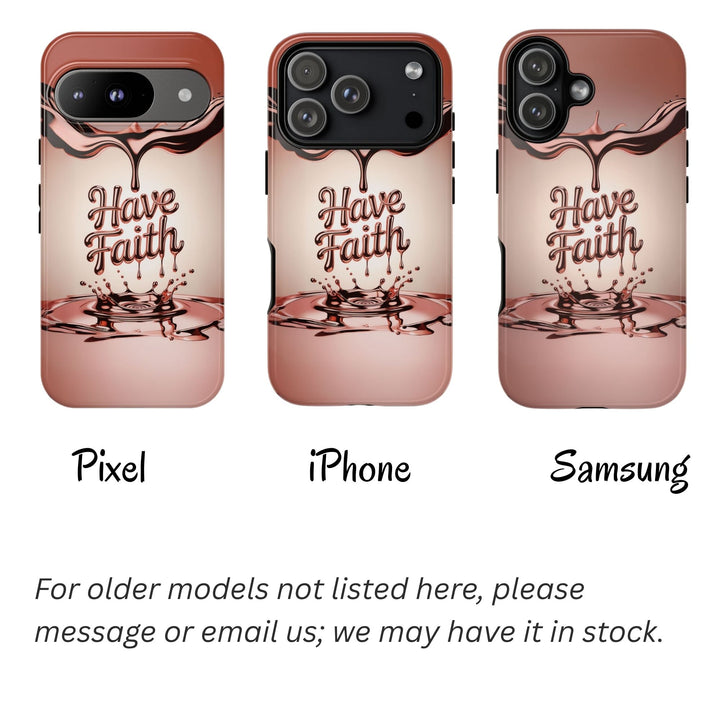 Personalized Rose Gold Faith Inspired Tough Phone Case