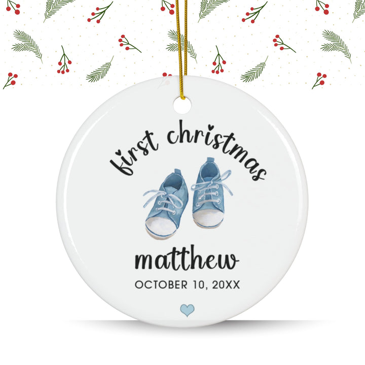 Personalized Christmas Ornament: Baby Shoes