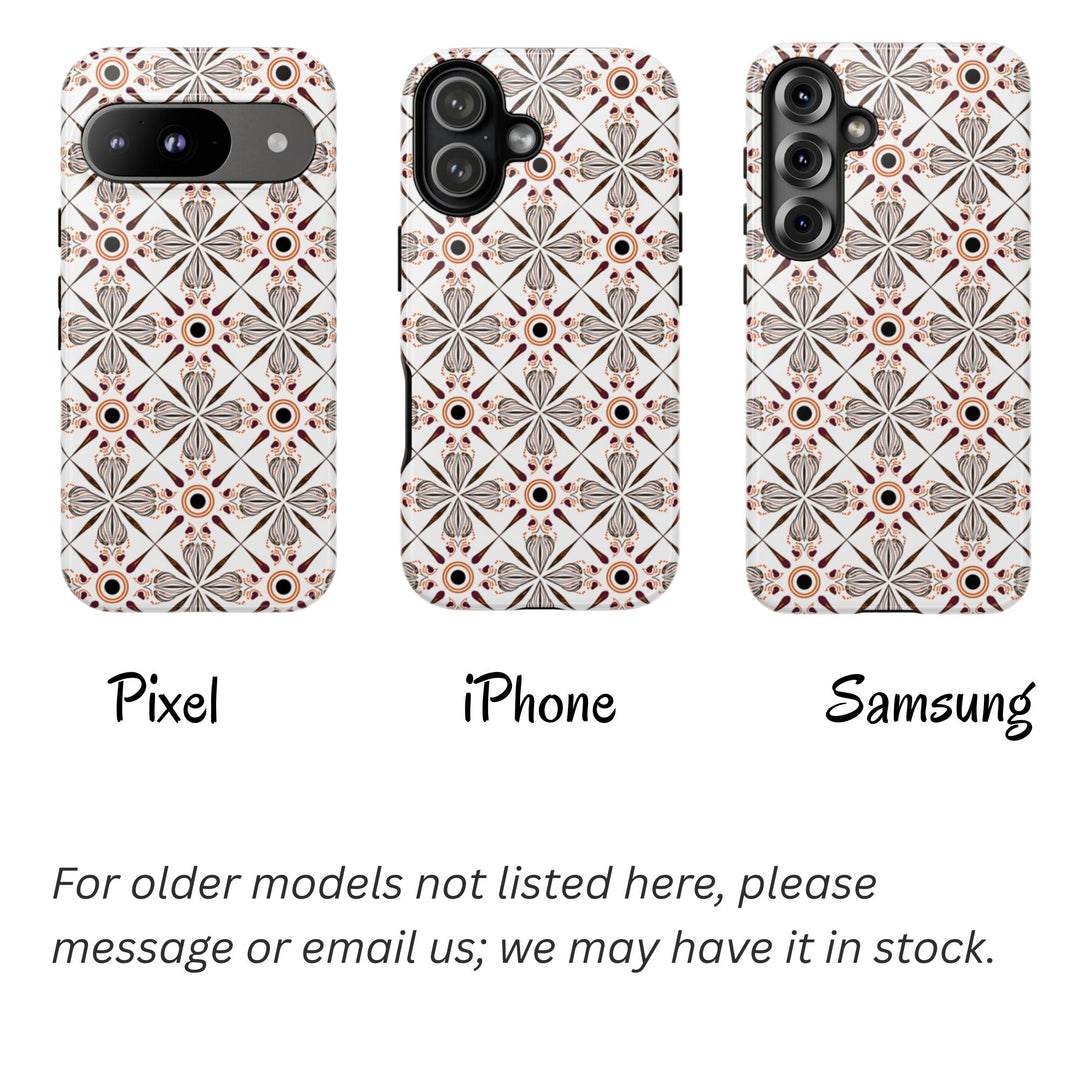Traditional Batik Pattern Tough Phone Cases Personalizable - Modern Batik Pattern